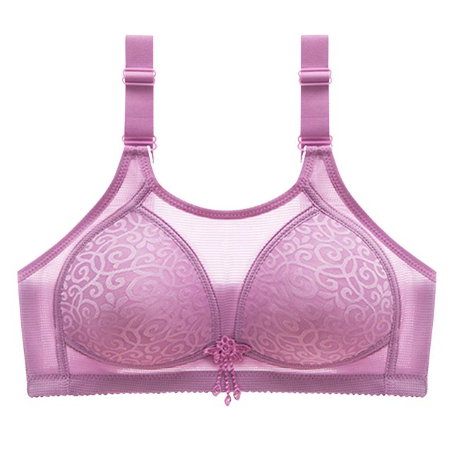 Timegard Bras for Women Mesh Full Coverage No Underwire Adjustable Strap Comfortable Seniors Bralette