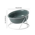 thumbnail image 2 of GadgetVLot Ceramic Cat Food Bowl Kitty Bowl Tilted Raised Cat Water Bowl Pet Supplies Slanted Elevated Cat Bowl, 2 of 12
