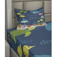 thumbnail image 2 of Ambesonne Underwater Fitted & Top Sheet Set with Sham, Algaes Coral Reefs, Multicolor, 2 of 4