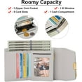 thumbnail image 3 of Bifold Wallet Women Leather RFID Blocking Card Holder Compact Wallet Zipper Coin Pocket with ID Window,Athens Gray, 3 of 6