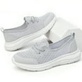 thumbnail image 2 of DADAWEN Women's Sneakers Casual Slip on Flat for Work Nurse Mesh Waking Shoes Gray 5.5US, 2 of 4