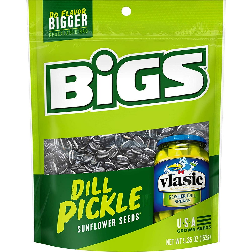 BIGS Vlasic Dill Pickle Sunflower Seeds, 5.35Ounce Bags (Pack of 12