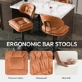 thumbnail image 6 of Fijinhom Adjustable Bar Stools Set of 4 with 360° Swivel and Cushioned Seats,Orange, 6 of 7