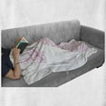 thumbnail image 6 of Love Soft Flannel Fleece Blanket, Princess with Butterflies Gown Fairytale Girl Pinkish Romance Design Illustration, Cozy Plush for Indoor and Outdoor Use, 50" x 60", Pink and White, by Ambesonne, 6 of 6