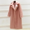 thumbnail image 5 of Lovskoo 2024 Women's 2023 Winter Faux Fur Jackets Fall Fashion Open Front Notch Lapel Plus Size Extra Thick Warm Coat Outerwear Pink, 5 of 6
