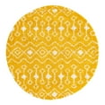 thumbnail image 6 of Unique Loom Moroccan Trellis Shag Collection Area Rug - Meknes (6' 1" Round Yellow/Ivory), 6 of 6
