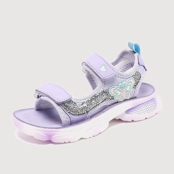 Gyujnb Open Toe Sport Sandals for Girls, Adjustable Hook and Loop Strap, Platform, Open Toe Summer Shoes (Toddler, Little Girls, Big Girls),11.5-12 Years
