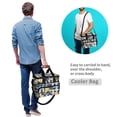 thumbnail image 4 of FORMRS Insulated Cooler Bag 24 Cans Capacity Soft Leakproof Lunch Box with Side Pockets, Beige Plaid Lemon, 4 of 7
