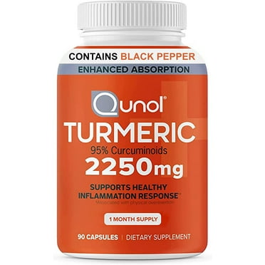 Turmeric Curcumin   Black Pepper, 2250mg Turmeric Extract, Extra Strength, 90 Vegetarian Capsules