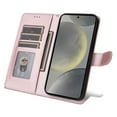 thumbnail image 3 of Wallet Case for Samsung Galaxy S25+ with Wrist Strap, Premium PU Leather Slim Flip Cover Stand Bumper Shockproof Protective Cards Slots Anti-Scratch Phone Case for Samsung Galaxy S25+, Rosegold, 3 of 11