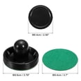 thumbnail image 2 of Uxcell 96mm Air Hockey Pushers Black with Pads and 4Pcs Air Hockey Pucks, Handles Paddles Replacement Accessories, 2 of 6