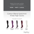 thumbnail image 2 of MeMoi Women's Cotton Blend Solid Knit Knee High Socks - Womens - Female, One Size, Tawny Port, 2 of 7