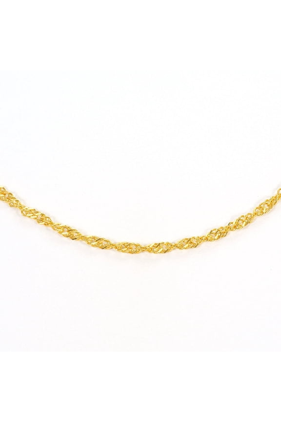 Pre-Owned K24 24K YG Yellow Gold Necklace, Total Weight 5.0g, 42cm Condition