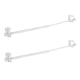 thumbnail image 6 of VORCOOL 2Pcs Adjustable White Plastic Single Rod Towel Rack No Drill Wall Mounted, 6 of 8