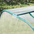 thumbnail image 3 of Outdoor Lighting Outsunny Mini Greenhouse, Portable 13' L x 3' W x 2.5' H Tunnels, 4 Roll-Up Zip Doors, UV Waterproof PVC Cover, Steel Frame, Green,Outdoor String Lights, 3 of 5