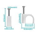thumbnail image 2 of Monoprice Circle Cable Clips with Steel Nail, 10mm, 100 pcs/pack, 2 of 6