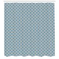 thumbnail image 2 of Geometry Shower Curtain, Retro Style Mosaic Tiles Inspired Natural Sky Tones, Fabric Bathroom Set with Hooks, 69W X 84L Inches Extra Long, Coconut Cadet Blue Slate Blue Dark Sepia, by Ambesonne, 2 of 2