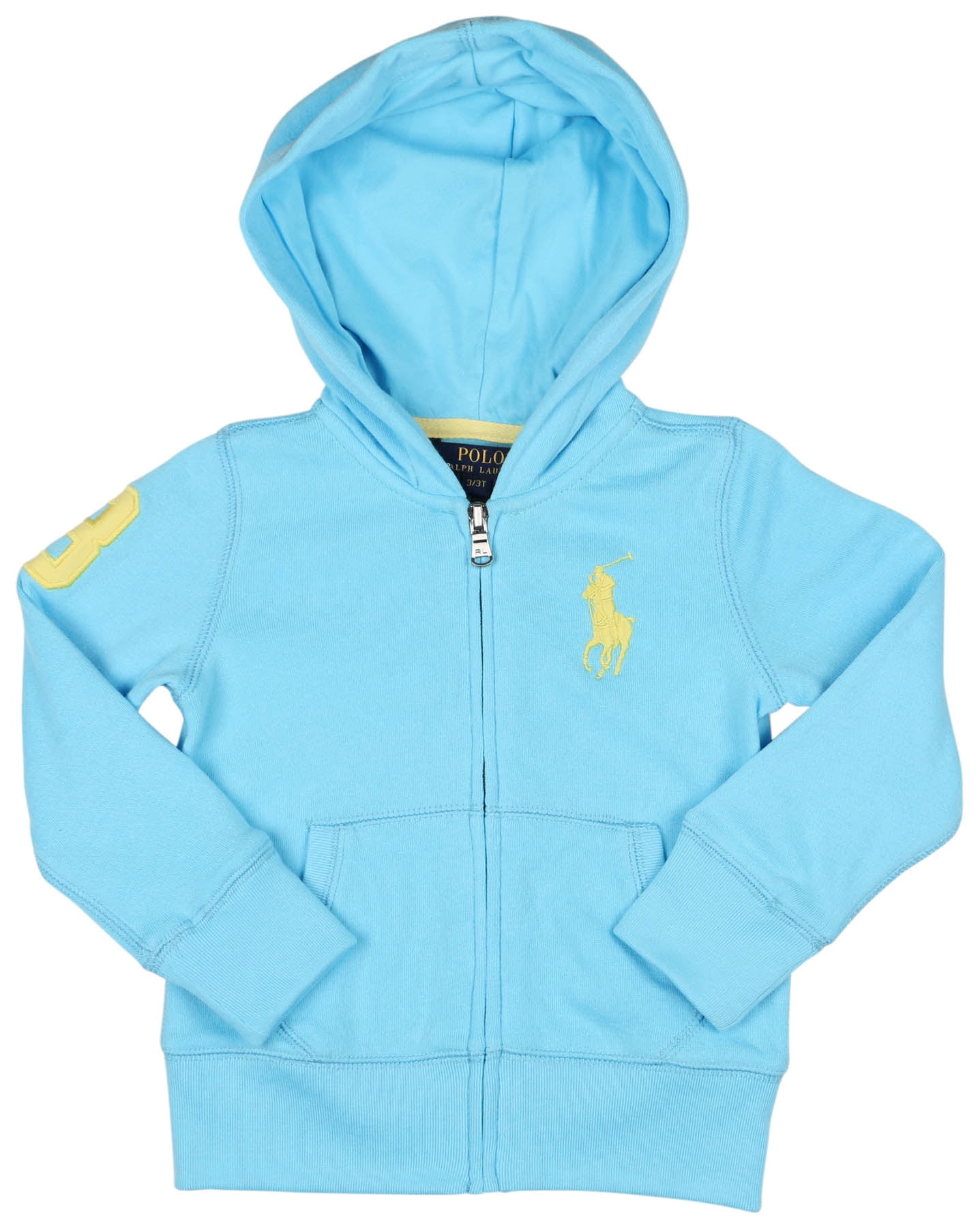 Polo Ralph Lauren - Polo Ralph Lauren Little Girls' (2-6X) Full Zip Pony Hoodie-Sky blue 