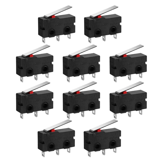 HINTRMENT 10Pack Durable Material Micro Switch KW11- -2 Metal Plastic for Business Machines Communication Equipment