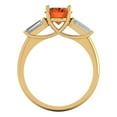 thumbnail image 4 of 2.5 ct Oval Cut Simulated Ruby 3 Stone 14K Yellow Gold Womens Engagement Ring, 4 of 5