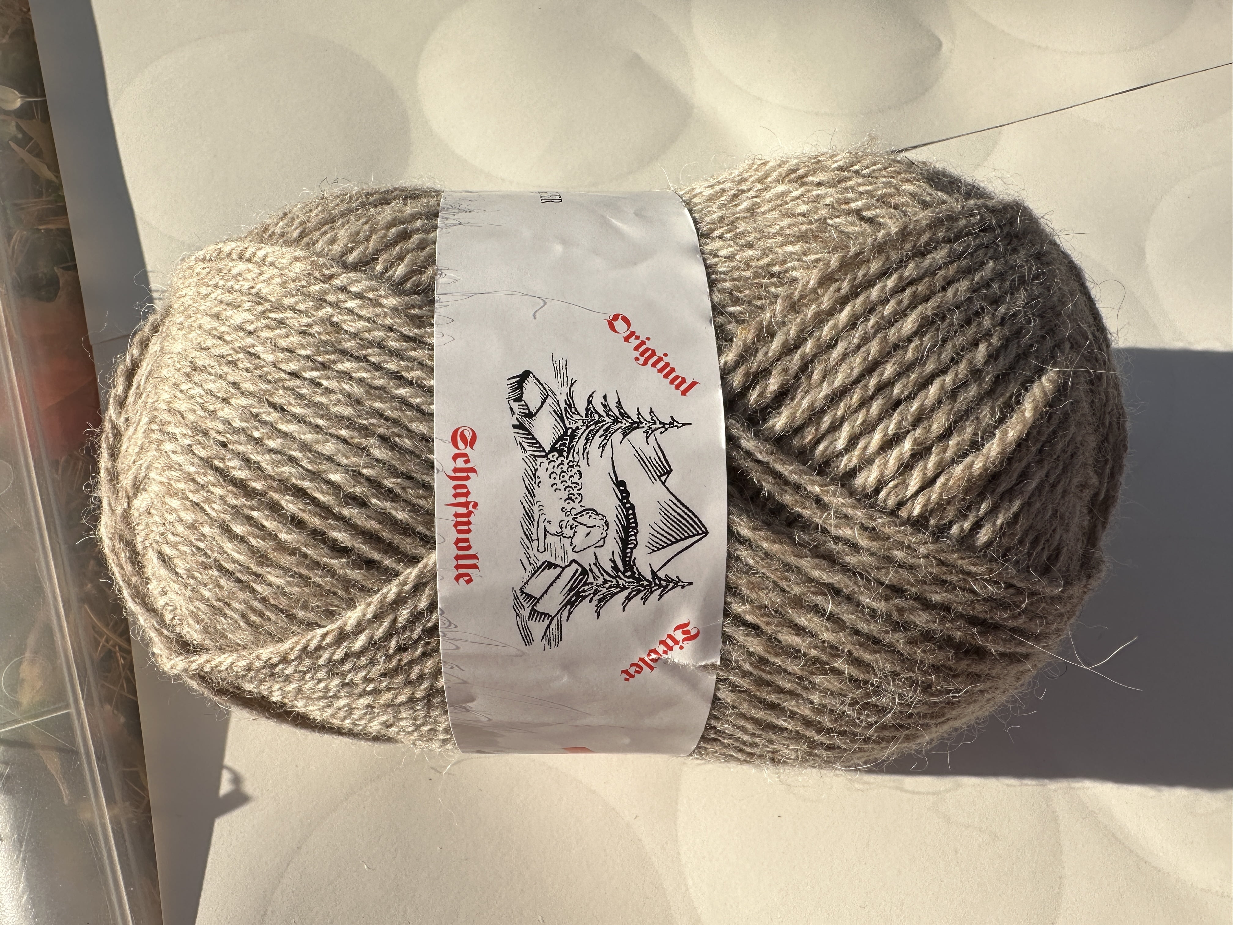 Wagner Fine Knitting Yarn in 50% Merino 50% Alpaca Wool (Pale Taupe-3590)