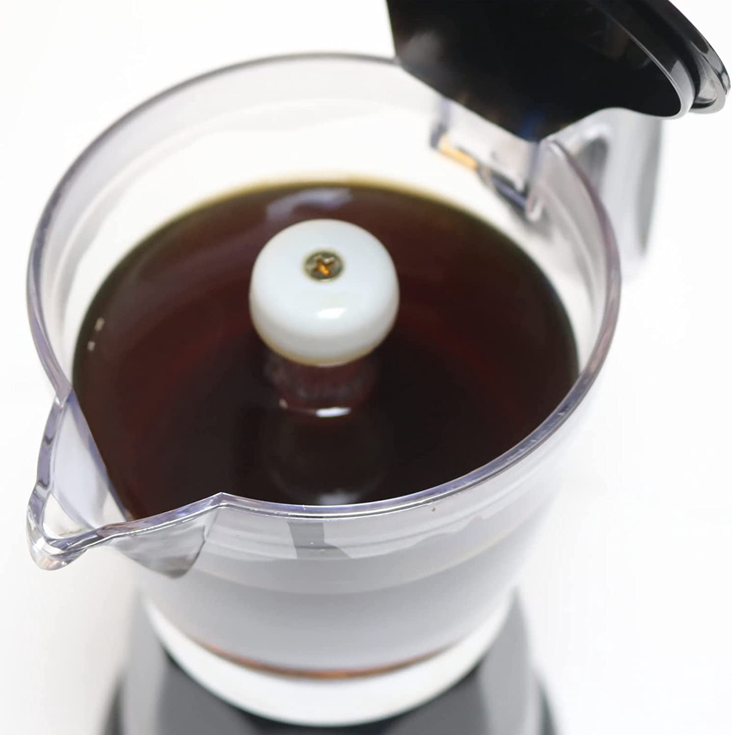 Cafetera Espresso Maker, 6 Cup Portable Coffee Machine, 300ml Portable Cafeteras Electricas Modernas, Electric Moka Pot with Detachable Base & Overheat Protection, Coffee Gift for Home Travel