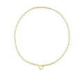 14k Yellow Gold Heart Element Paperclip Necklace