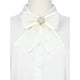 thumbnail image 4 of INSPIRE CHIC Broche de mujer Clip de malla con flores, perlas y strass en color sólido, Beige, 4 of 5
