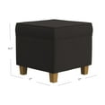 thumbnail image 3 of HomePop Dinah Storage Ottoman, Chocolate Brown Velvet, 3 of 8