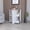 White#3, variant on Kitchen Carts, Walnut and Black Serving Cart with 2 Shelves, Brown+Black Kitchen Islands,Wood+Metal Metal Kitchen Carts, Furniture Dining Furniture Kitchen Islands & Carts