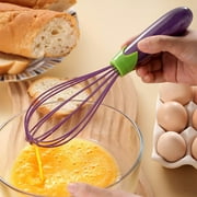 Plastic Handle Manual Whisk - Egg Beater Cream Whisk for Mixing Dough | 25cm Kitchen Mixing Tool, Lightweight & Easy to Clean