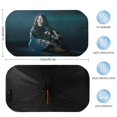 thumbnail image 2 of Billie Eilish Sombrilla Solar para Auto - Protector de Parabrisas Plegable | Cortina Solar Delantero | Bloqueo UV y Aislamiento de Calor 133x73cm, 2 of 6