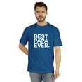 thumbnail image 1 of Inkmeso T-Shirt à Col Rond pour Hommes avec Imprimé Graphique Best Papa Ever.€ T-Shirt pour la Fête des Pères, 1 of 7