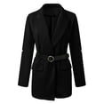 thumbnail image 2 of Vedolay Women's 2023 Jackets Suit Jackets for Women Casual Office Long Sleeve Open Front with Button Suit Jacket,Black L, 2 of 5
