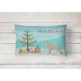 thumbnail image 2 of Carolines Treasures CK3818PW1216 Tan Chorkie Christmas Tree Canvas Fabric Decorative Pillow, 12H x16W, multicolor, 2 of 4