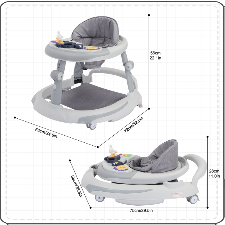 Buy StarAndDaisy Grey Multifunction Anti-O Shaped Leg Baby Walker