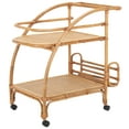thumbnail image 5 of SAFAVIEH Treise Coastal Style 2 Tier Bar Cart, Natural (28.7 in. W x 18.3 in. D x 28.3 in. H), 5 of 13
