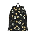 thumbnail image 2 of Lsque Daisy Pattern Canvas Daypack, Durable Backpack, High-quality Versatile Backpack,Vintage Compact Backpack-Medium, 2 of 6