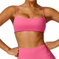thumbnail image 1 of Sujetador deportivo con cuello cuadrado for mujer, tirantes finos, camisola acolchada, Yoga, espalda cuadrada inalámbrica, sujetador de entrenamiento, Top corto, 1 of 6