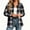 Black, variant on Akmaiox Plaid Shirts for Women Long Sleeve Button Down Business Casual Shirts with Pockets Loose Fitted Daily Going Out Tops for Women