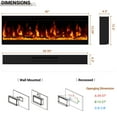 thumbnail image 5 of cooboom 40-Inch Electric Fireplace, Ultra-Thin Wall Mounted Heater, Remote Control, Log & Crystal Display, 5 of 8