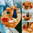 thumbnail image 2 of RYRDWP Clearance Summer Portable Wooden Outdoor Picnic Table – Multi-Functional Wine, Fruit & Vegetable Serving Center, 2 of 6