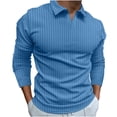 thumbnail image 2 of Qiopertar Liquidation à Moins de 5$ Chemise Décontractée Unie à Col Rabattu Manches Longues en Solde Accès Anticipé, 2 of 8