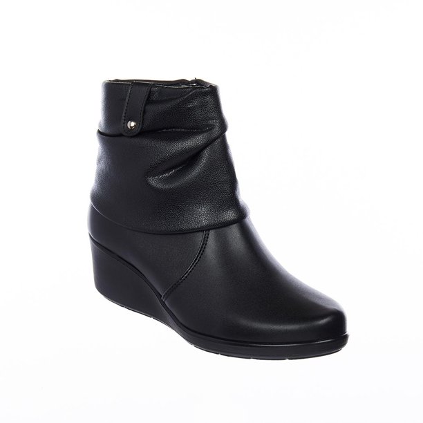 Botines Plataforma Casuales Tipo Piel Negro Mujer Casual negro 25 Incógnita 032D1A