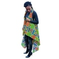 thumbnail image 3 of Kente African Print Fashion Shawl wrap with Armholes Light-weight with Belt, 3 of 5