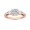 Rose Gold, variant on 1 to 5 Carat (ctw) Round,Pear Cut LAB GROWN Diamond Three Stone Engagement Ring (Color D-E Clarity VS1-VS2) Platinum 1 Carat Size-4