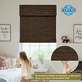 thumbnail image 5 of Keego Cordless Custom Roman Shades for Windows Natural Fabric Roman Blind for Window Treatments Roman Window Shades, Brown(with Edge Liner,Block 85-90% Light) 62"W x 80"H, 5 of 7