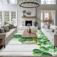 thumbnail image 3 of 5'x7' Area Rugs for Living Room Bedroom, St. Patrick's Day Washable Rug Carpet Runner Indoor Outdoor, Lucky Shamrock Watering Can Gnomes Daisy Wood Non Slip Floor Mats Area Rug for Kitchen, Nursery, 3 of 8
