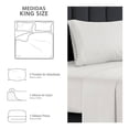 thumbnail image 2 of Juego De Sábanas Mainstays King Size Liso Blanco, 2 of 4