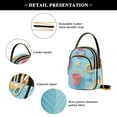 thumbnail image 4 of FORMRS Crossbody Bag for Women Quilted Travel Shoulder Cell Phone Purse with Chain Strap Handbag, Pink Beach Toys Pattern, 4 of 7